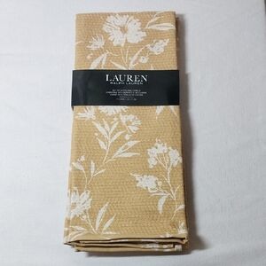 Lauren Ralph Lauren Harvest Gold Kitchen Towels 2 New